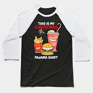 This Is My Christmas Pajama Shirt Happy Hour Family Matching Christmas Pajama Costume Gift Baseball T-Shirt